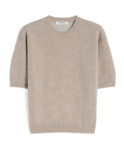 Max Mara 's  Short-sleeved Crewneck Jumper In Brown