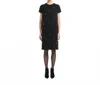 Max Mara Short Sleeved Crewneck Tunic Dress In Black In Black