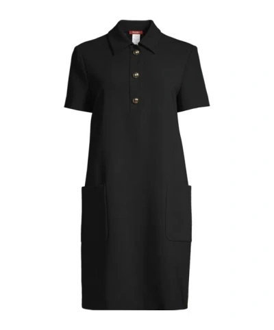 Max Mara Short-sleeved Dress In Black