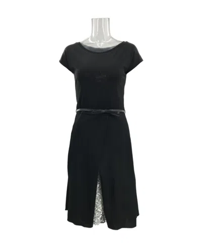 Max Mara Short-sleeved Dress In Black
