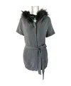 Max Mara Short-sleeved Knitted Cardigan In Gray