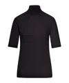 Max Mara Short-sleeved Knitted Pullover In Black