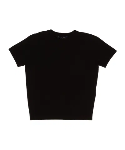 Max Mara Short-sleeved Knitted Shirt In Black