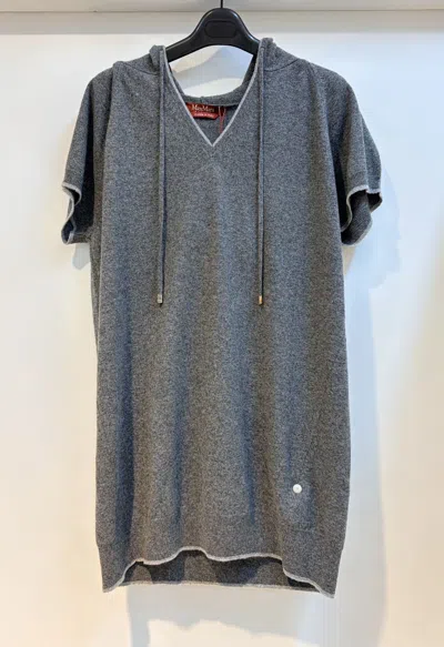 Max Mara Short-sleeved Knitted Shirt In Gray