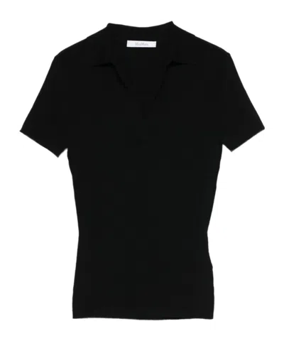 Max Mara Short-sleeved Knitwear In Black