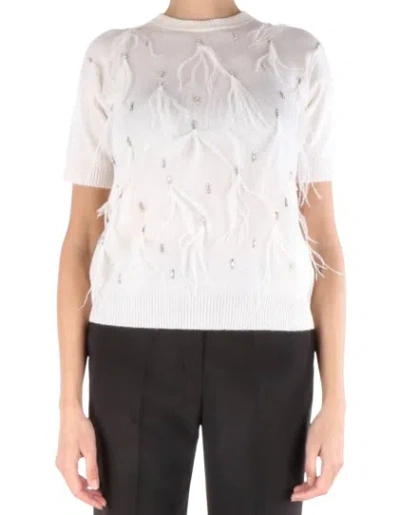 Max Mara Short-sleeved Knitwear In White
