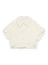 Max Mara Short-sleeved Pocket Jacket In White