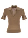 Max Mara Short-sleeved Polo Shirt In Brown