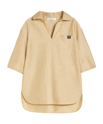 Max Mara Short-sleeved Polo Shirt In Nude