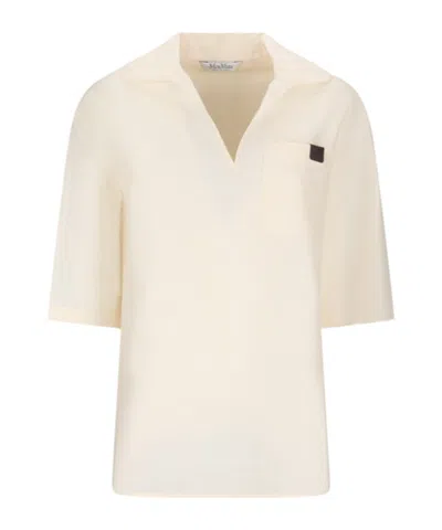 MAX MARA MAX MARA OSIRIDE V-NECK SHORT-SLEEVED TOP