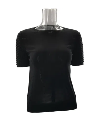 Max Mara Short-sleeved Pullover In Black