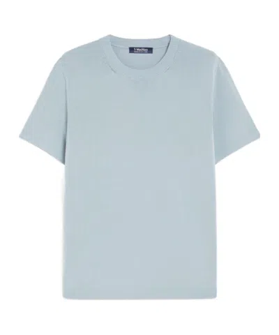 Max Mara Short-sleeved Pullover In Blue