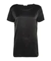 Max Mara Dida Silk Satin Top In Black
