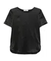 Max Mara Short-sleeved Shirt In Black