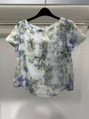 Max Mara Short-sleeved Shirt In Gray