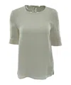 Max Mara Short-sleeved Shirt In Gray
