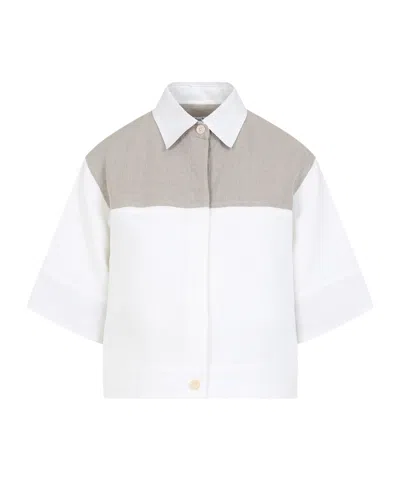 Max Mara Short-sleeved Shirt In Nude & Neutrals