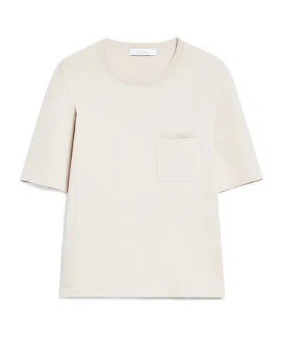 Max Mara Short-sleeved Shirt In White