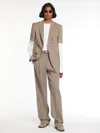 Max Mara Short-sleeved Stretch Wool Blazer In Turtledove