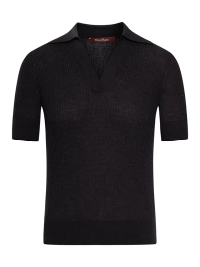 MAX MARA MAX MARA STUDIO UBETA V-NECK KNITTED TOP