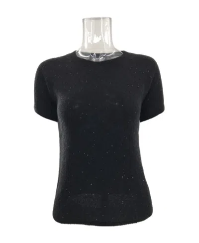 Max Mara Short-sleeved Sweater In Black