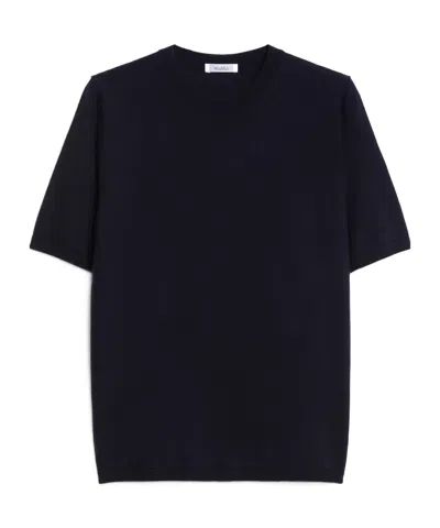 Max Mara Short-sleeved Sweater In Black
