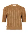 Max Mara Short-sleeved Sweater In Brown
