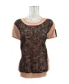 Max Mara Short-sleeved Sweater In Brown