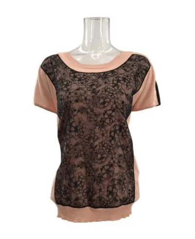 Max Mara Short-sleeved Sweater In Brown