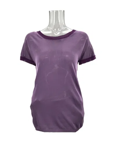 Max Mara Short-sleeved Sweater In Purple