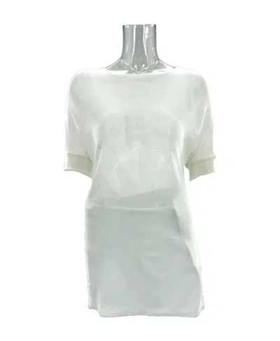 Max Mara Short-sleeved Sweater In White