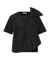 Max Mara Colle Bow-detail Cotton Jersey T-shirt