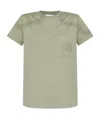 Max Mara Logo-embroidered T-shirt In Green