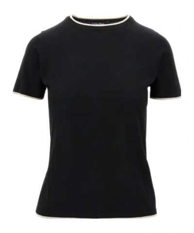 Max Mara Short-sleeved T-shirt In Black