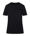 Max Mara Short-sleeved T-shirt With Embroidered Logo In Black
