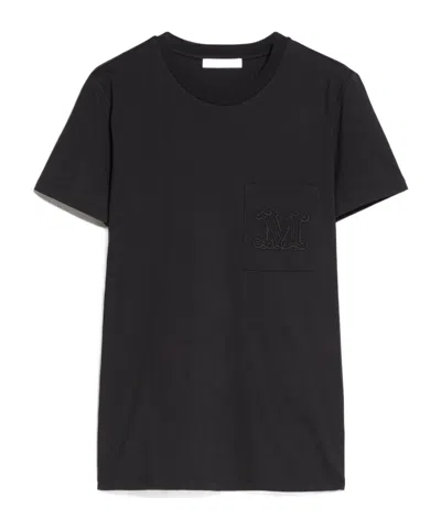 MAX MARA MAX MARA LOGO EMBROIDERED CREWNECK T-SHIRT