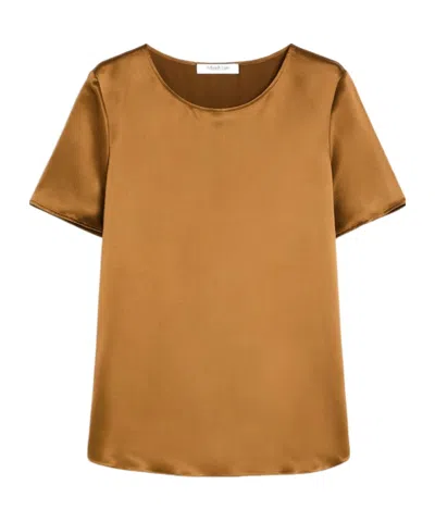 Max Mara Short-sleeved T-shirt In Brown