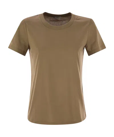 Max Mara Short-sleeved T-shirt In Tobacco
