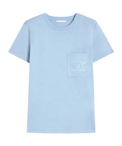 MAX MARA MAX MARA PAPAIA LOGO PATCH CREWNECK T-SHIRT