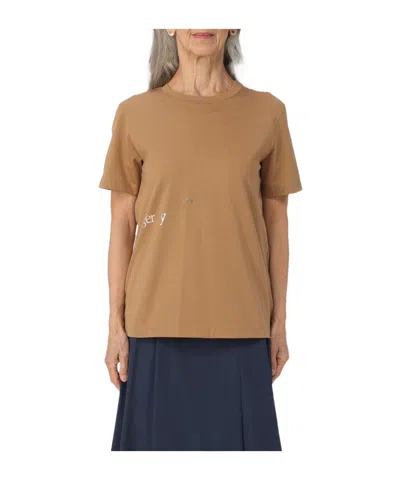 Max Mara Short-sleeved T-shirt In Brown