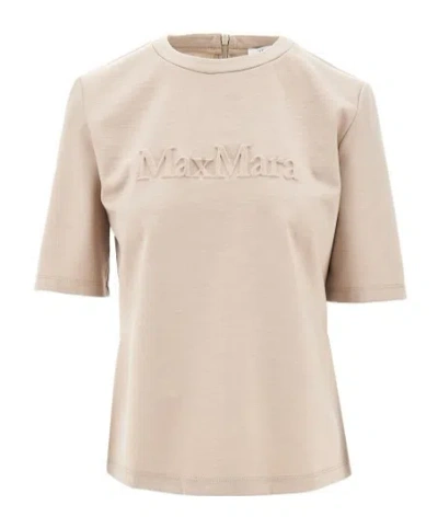 MAX MARA MAX MARA ZIP DETAILED CREWNECK T-SHIRT