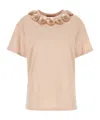 Max Mara Studio Pastel Pink Jersey Gennaio T-shirt In Nude