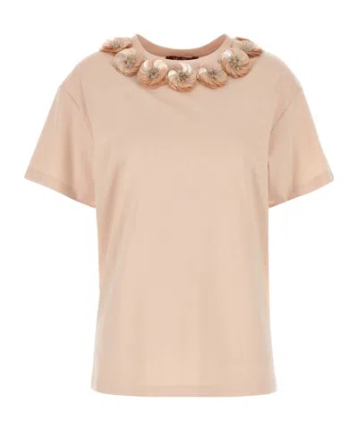 Max Mara Short-sleeved T-shirt In Nude