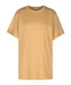 Max Mara Clay-coloured Cotton T-shirt With Logo In Nude