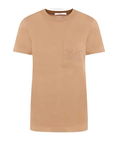 MAX MARA MAX MARA LOGO EMBROIDERED CREWNECK T-SHIRT