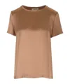 Max Mara Short-sleeved T-shirt In Nude