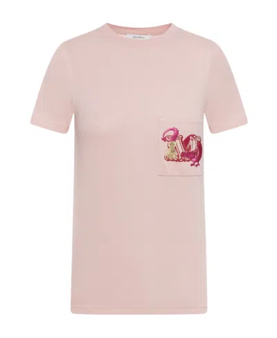Max Mara Short-sleeved T-shirt In Pink
