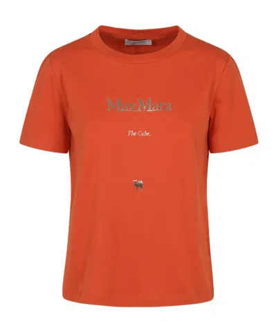 MAX MARA 'S MAX MARA QUIETO LOGO PRINTED CREWNECK T-SHIRT