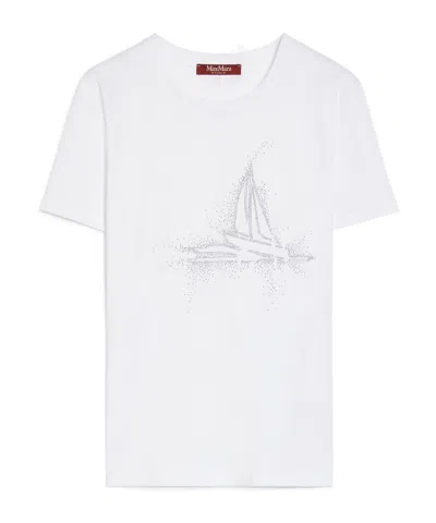 Max Mara Short-sleeved T-shirt In White