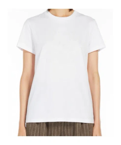 MAX MARA MAX MARA GIOVANE LOGO EMBROIDERED CREWNECK T-SHIRT